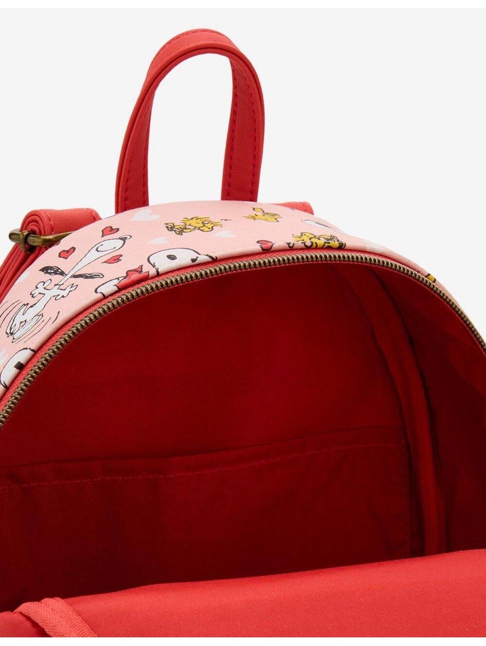 Loungefly Peanuts Snoopy & Woodstock Valentine's Day Mini Backpack NWT - Picture 5 of 5